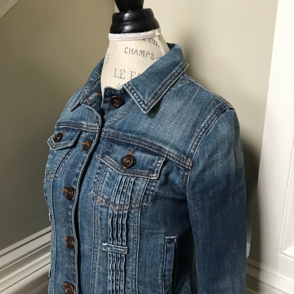 Joe's Jean Jacket Denim Womens Medium Blue Button Down Long Sleeve Cotton Collar - Picture 9 of 15